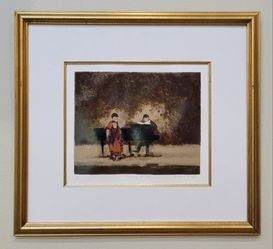 Frederick McDuff Evening Recital Serigraph Signed 82/285 Limited Ed 19.5x18