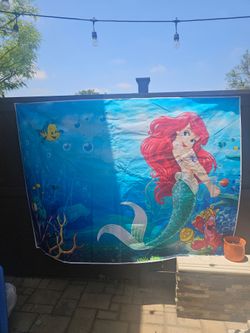 Ariel mermaid birthday party banner