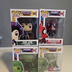 Master Of The Universe Funko Pop Heman ,Moss Man, Evil Lyn, Mosquitor
