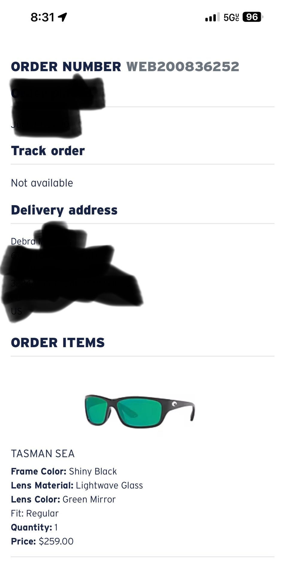 Costa Tasman Sea Sunglasses