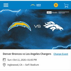 Chargers vs Broncos Tickets – Sec 224 – $250 Each