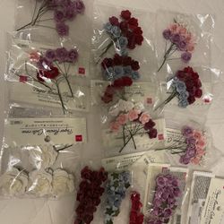 🌸 Paper Flower Rose Set – DIY Craft Decoration (Daiso)