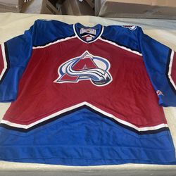 Colorado Avalanche Jersey Mens Xl Clean Mic Ccm Vintage 90S 1990S Nhl Air-knit