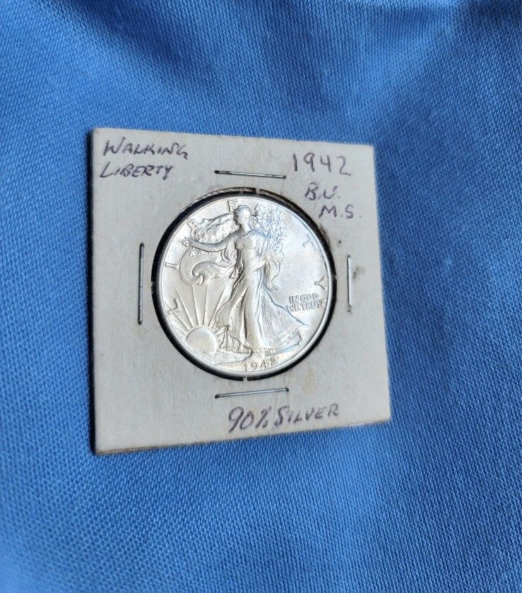 1942 Liberty Silver Half Dollar, Beautiful!