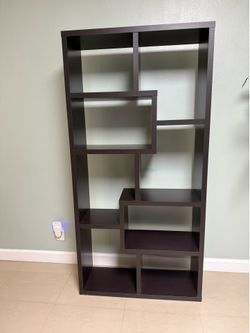 Modern black geometric bookshelf