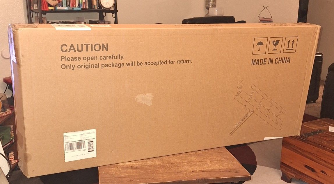 Wooden Dog Ramp for High Bed, Couch, Car, Pet Ramps 55.12" Long Adj. 19.3"-27-.17"