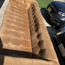 Gold Carmel Brown Couch