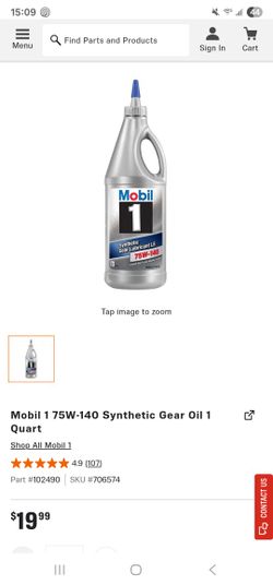 Mobil 1 75w140 Gear Lube 1 Quart