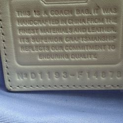 Coach Signature Canvas Leather And Patent Bag 