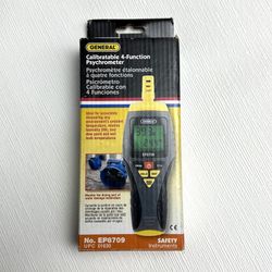 General Tools Calibratable Multi Function Digital Psychrometer Wet Bulb Meter