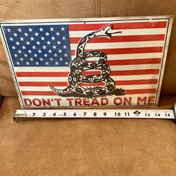 Patriotic  USA Flag Metal Sign