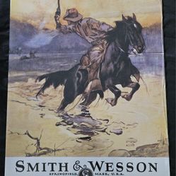 Smith and Wesson Tin Sign