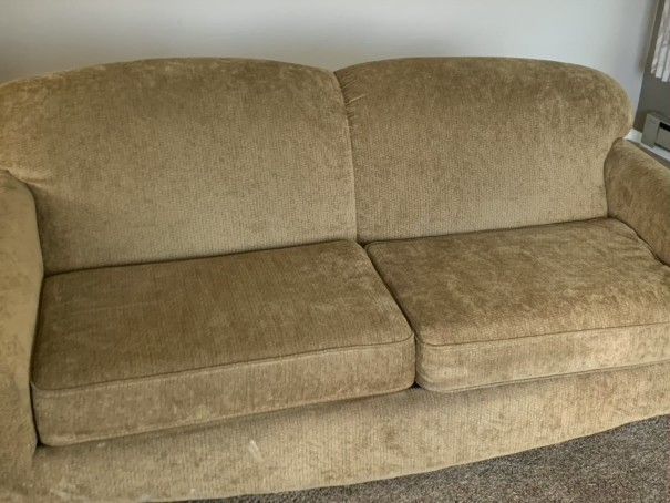BASSETT MUSTARD COLOR COUCH