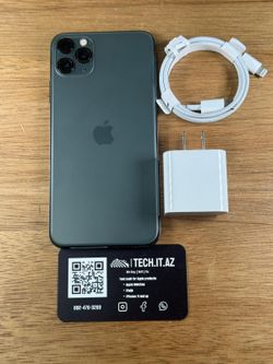 📱 iPhone 11 Pro Max | 256GB | Midnight Green | AT&T/Cricket Only | Hablo Español