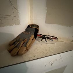 Gloves and glasses for yard work