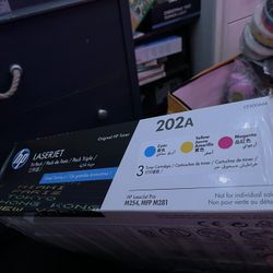 HP 202A Cyan, Magenta, Yellow Toner Cartridges Printers (3-Pack) | Works with Color LaserJet Pro M254, Color LaserJet Pro MFP M281 Series | CF500AM