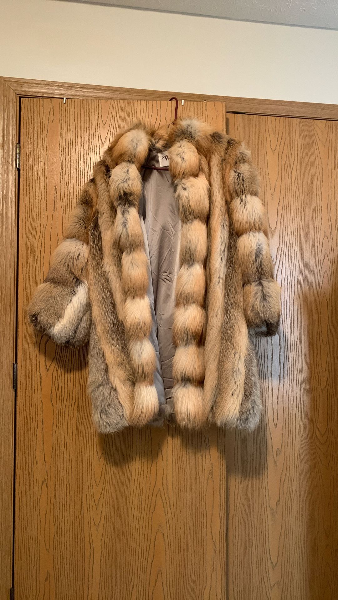 Weiss Red Fox fur3/4 Length Coat