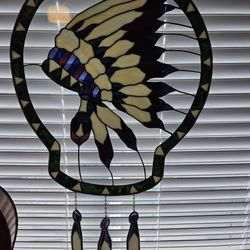 Stained Glass 21" Across X 45 " Tall.  