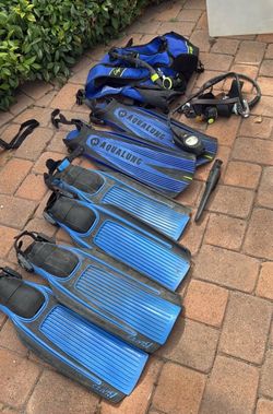 Used scuba gear bundle fins bcd