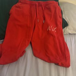 Armani Exchange Red Joggers