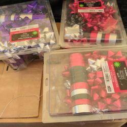 Christmas Gift Wrapping Ribbon And Bows Kits