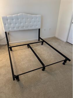Queen headboard and frame
