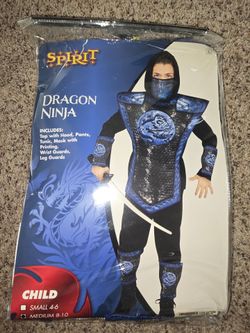 Spirit Dragon Ninja Kids Halloween Costume size medium