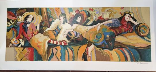 Isaac Maimon pencil Signed serigraph Leisure Lounge 