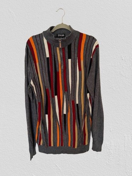 Stacy Adams Vintage Men’s Look Knit HALF Zip Pullover Sweater, Sz XL