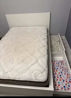 Full size bed with the mattress