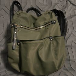 Army Green Backpack Purse 