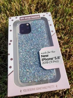 NEW Silver/Iridescent Sparkle Glitter iPhone 11 PRO Phone Case