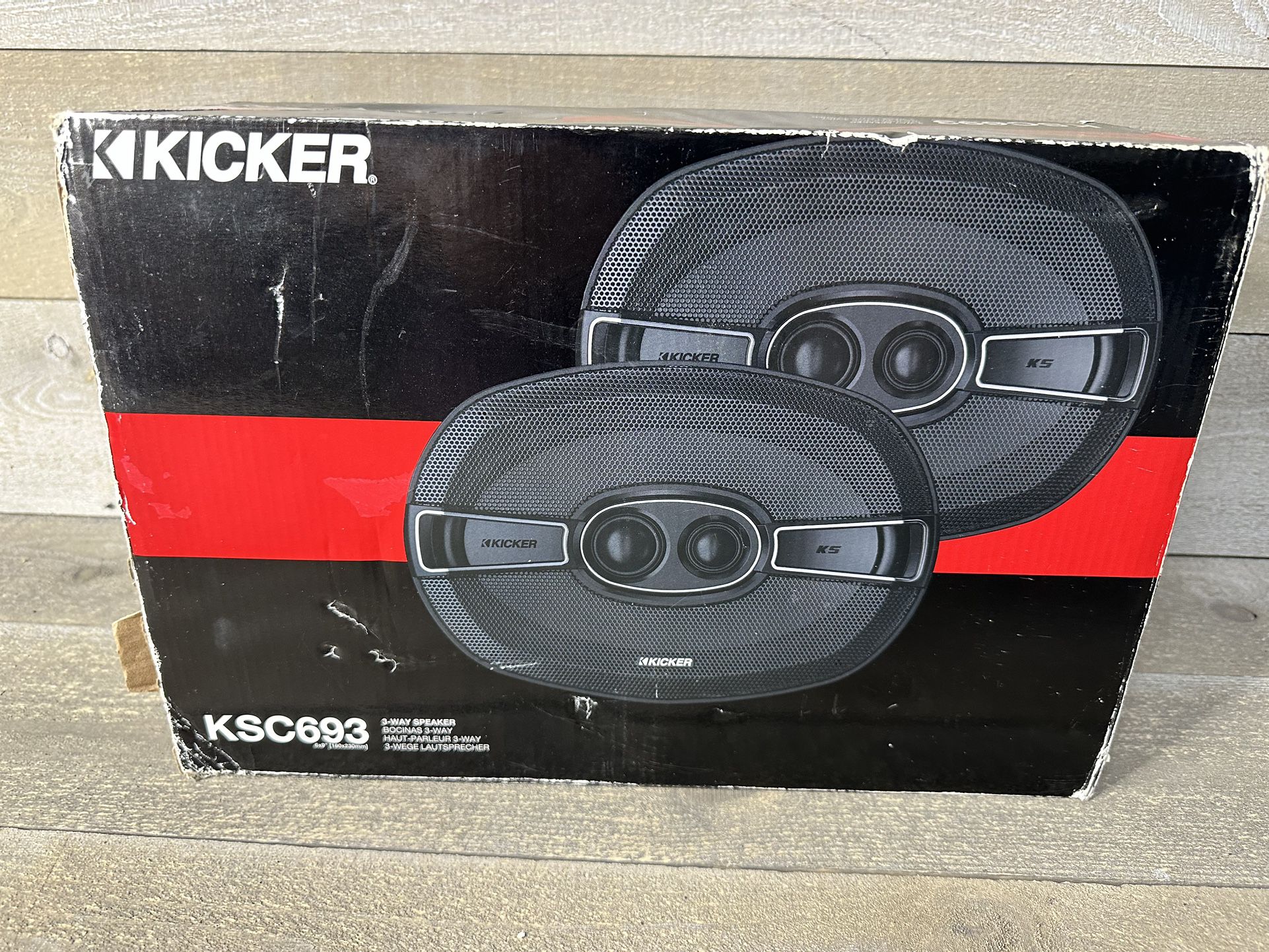 2 New Kicker 41KSC6934 6x9 3-Way 300 Watt Car Audio Coaxial Speakers KSC693