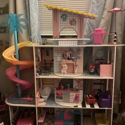 🎀 LOL Surprise OMG House of Surprises Dollhouse – Fully Furnished + Accessories + Car! 🎀