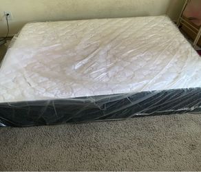 Queen size bed with bed frame included