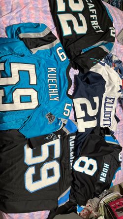 Panthers and Cowboys jerseys