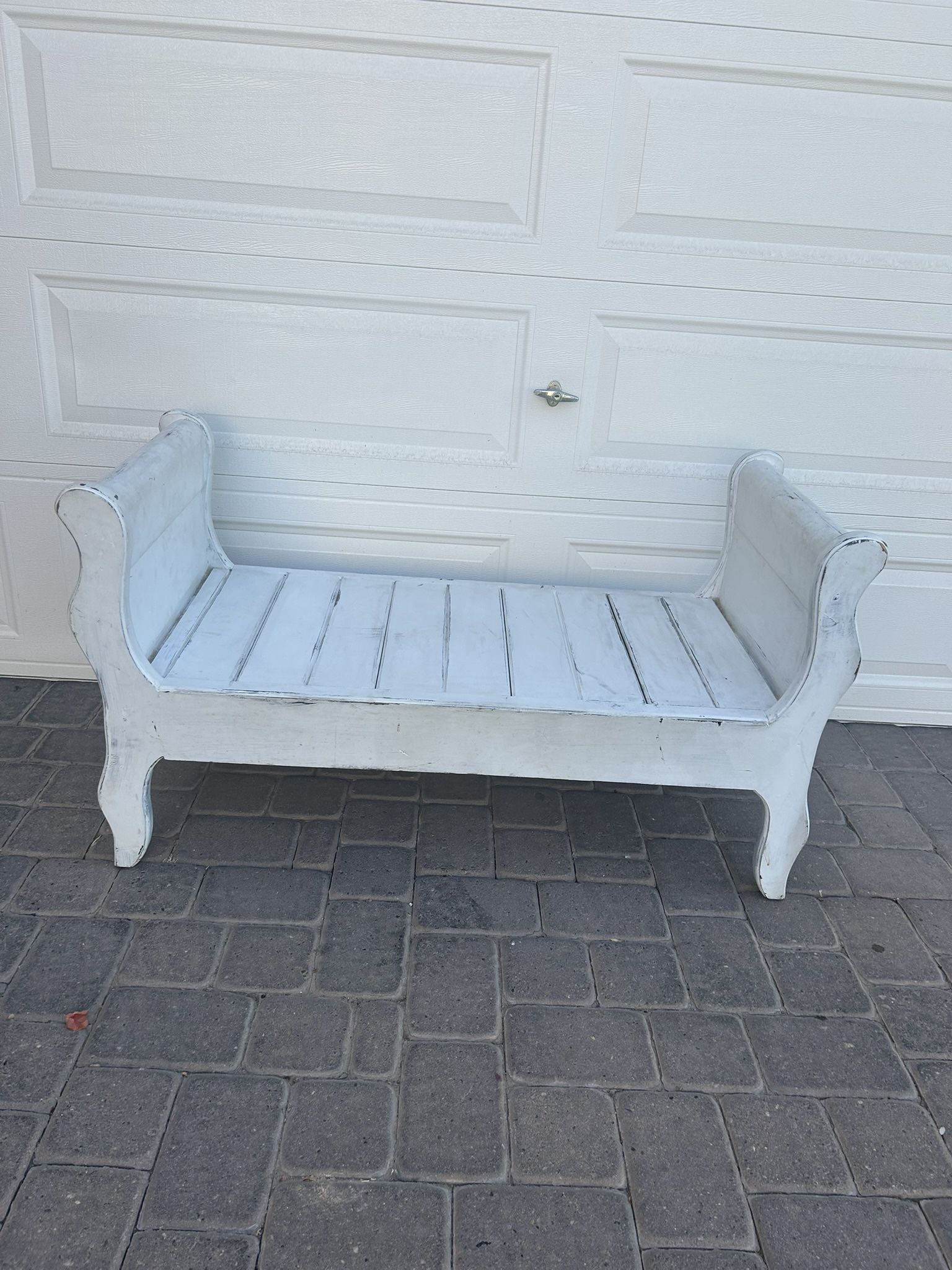 White Mattress Bench-Ottoman - Can Deliver!