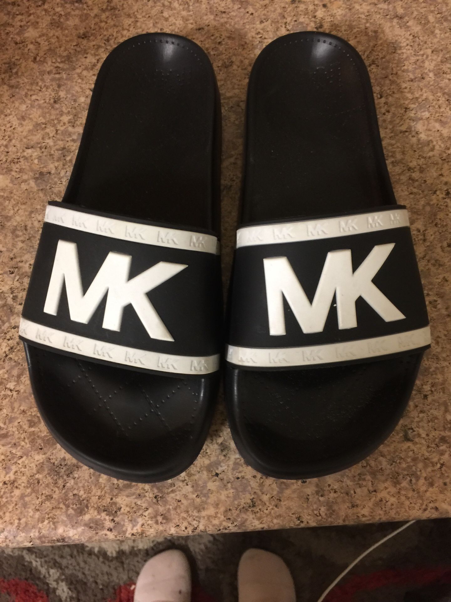 Michael Kors black and white sandals