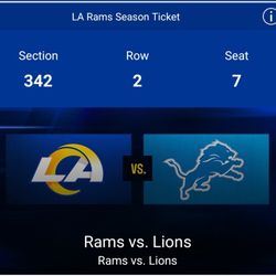 Los Angeles Rams vs Detroit Lions 12/14