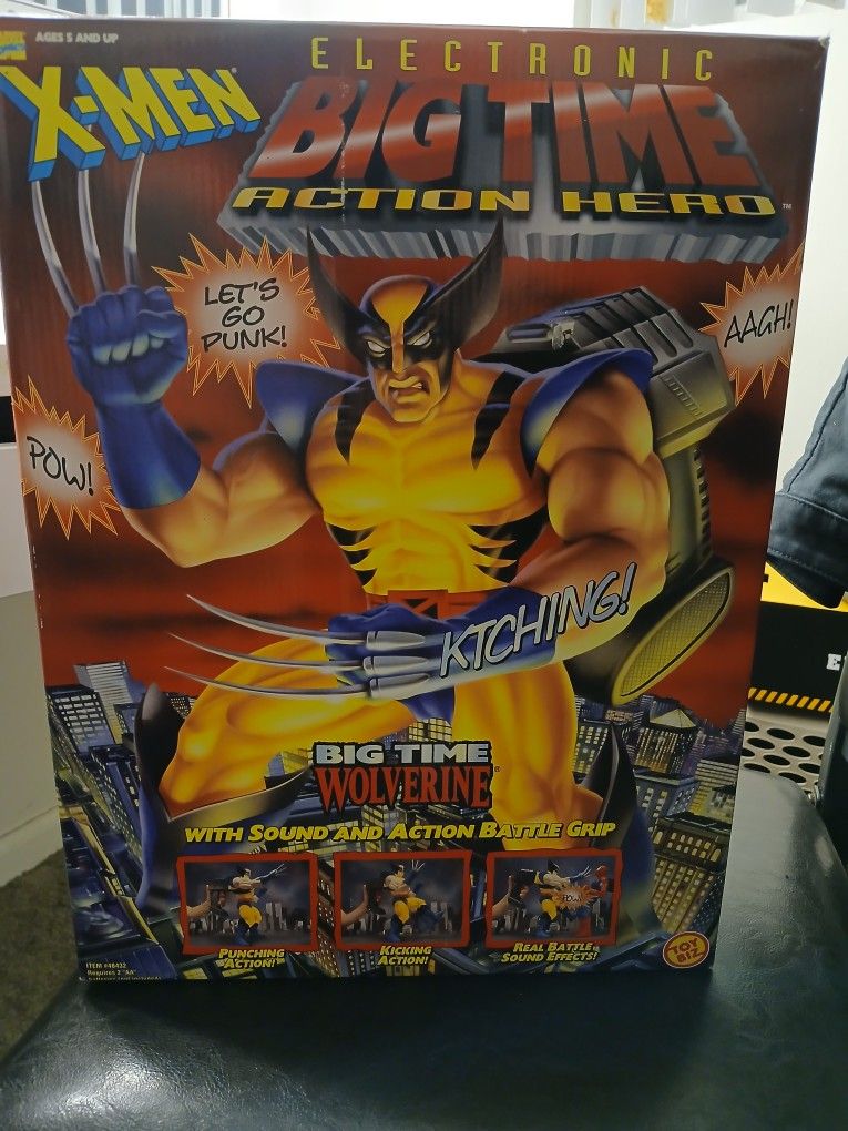 X-Men Wolverine Electronic Big Time Action Hero 1996 Action Figure Brand New 13”