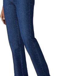 Lee Women's Relaxed Fit Straight Leg Jean Size 12 Color Dark Stone 