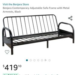 Black Metal Futon (Frame Only)