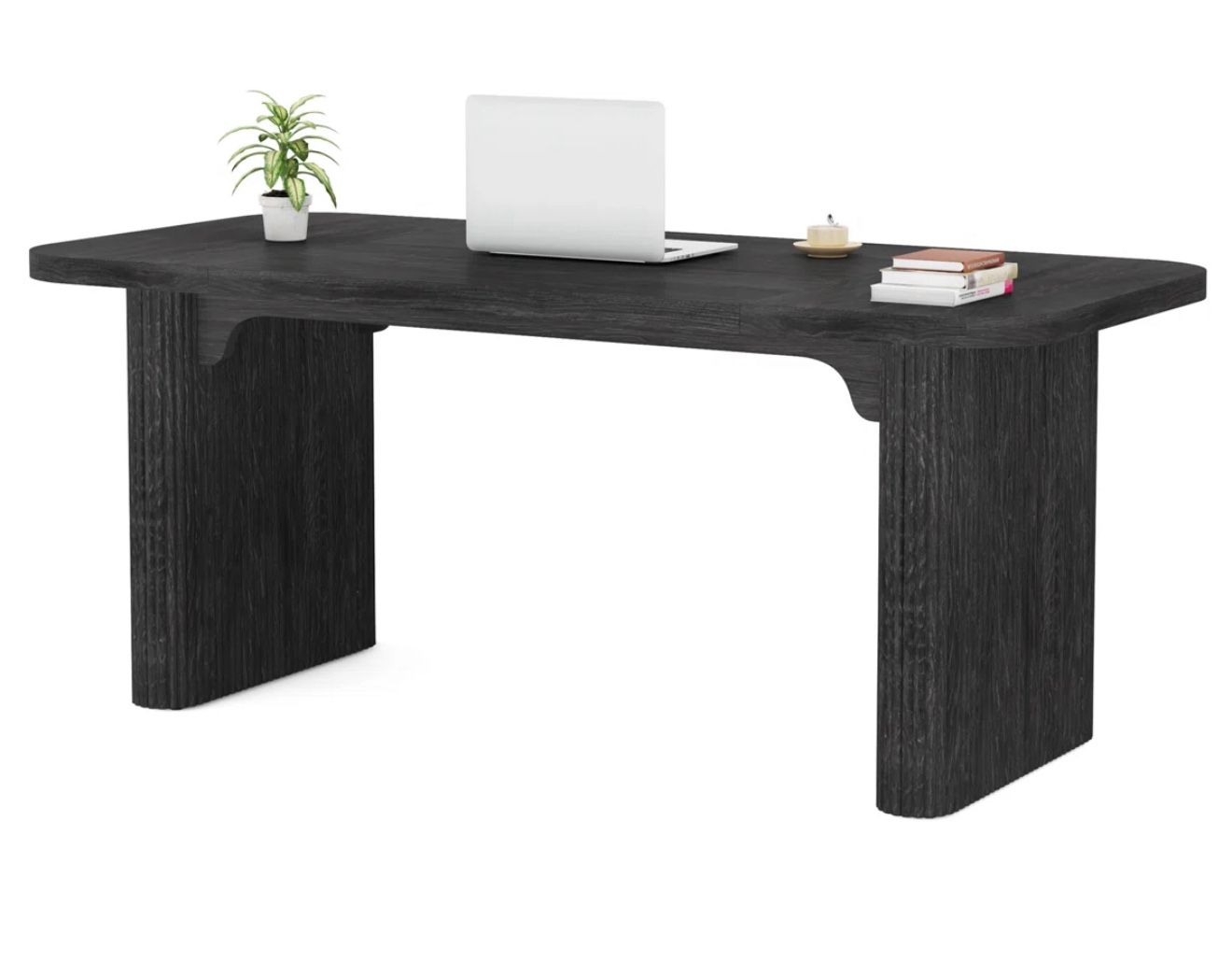 Girace 62.99" W Modern Simple Executive Computer Desk with Engineered Wood Top and Legs