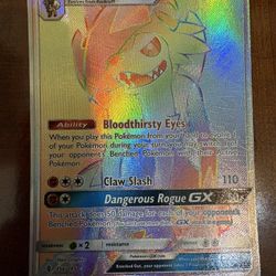 Pokemon Lycanroc GX 156/145 Guardians Rising Rainbow Rare Holo LP