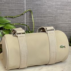 LACOSTE Summer Sand Roll Bag Khaki Bag NWOT