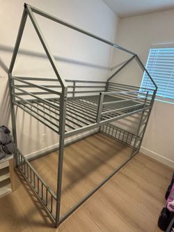 Twin Metal House Bed Frame – Montessori Kids Bed – Excellent Condition
