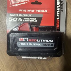 Milwaukee M18 6.0 High Output Batttery $90