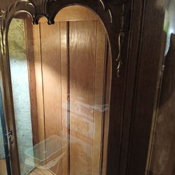 Antique Oak Display Cabinet