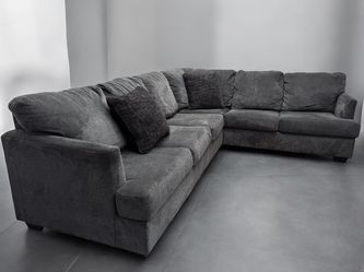 (Sold) Modular White Italian Leather 4pc Sectional SofaDark Gray Ashley HomeStores Ambrielle Sectional Sofa