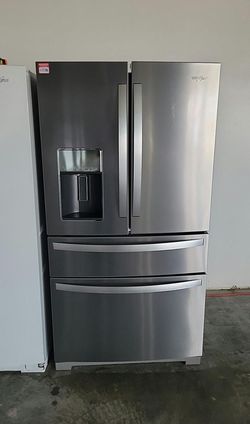 Whirlpool 4‑Door French Door Fridge – Stainless, Water & Ice